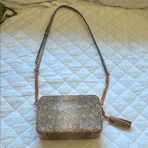 Elegant Snake Print Crossbody Bag